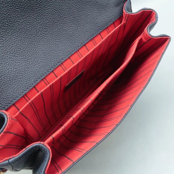 100% Authentic Louis Vuitton Metis Navy Monogram Leather Satchel - Picture 9 of 12